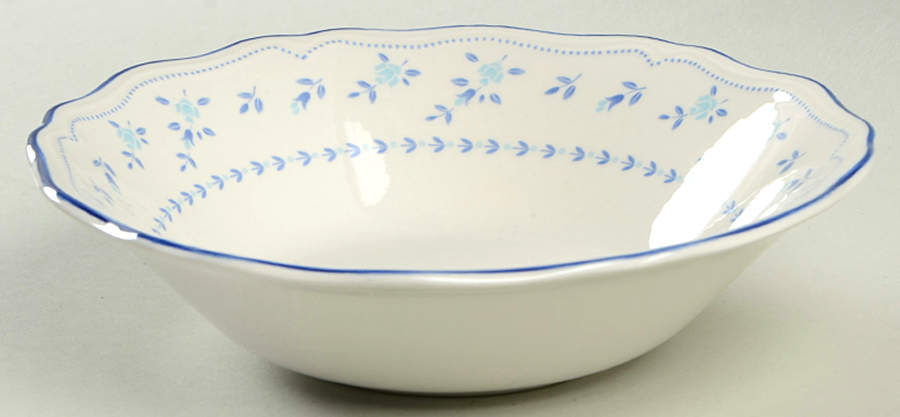 Fleur Blue Coupe Cereal Bowl by Sango-1