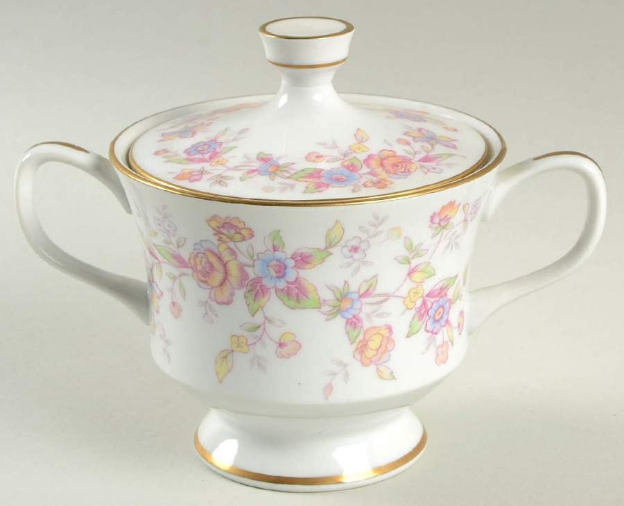 Fleurette Sugar Bowl & Lid by Sango-1