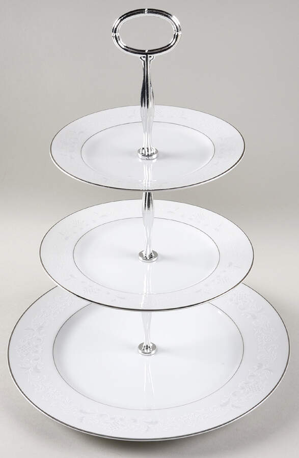 Florence 13 7/8"-14 1/4" 3-Tiered Serving Tray(DP,SP,BB) HC by Sango-1
