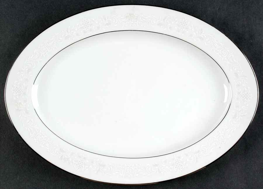 Florence 12" Oval Serving Platter by Sango-1