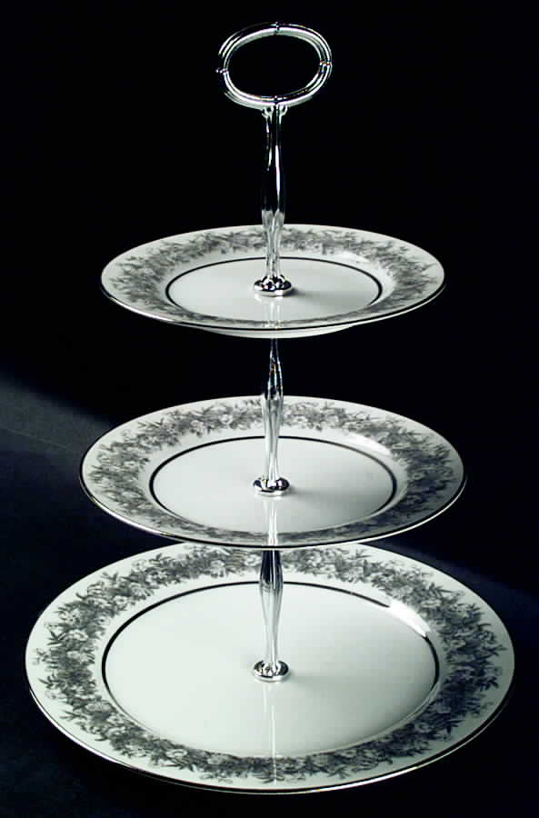 Florentine 13 7/8"-14 1/4" 3-Tiered Serving Tray(DP,SP,BB) HC by Sango-1
