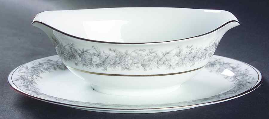 Florentine Gravy Boat with Attached Underplate by Sango-1