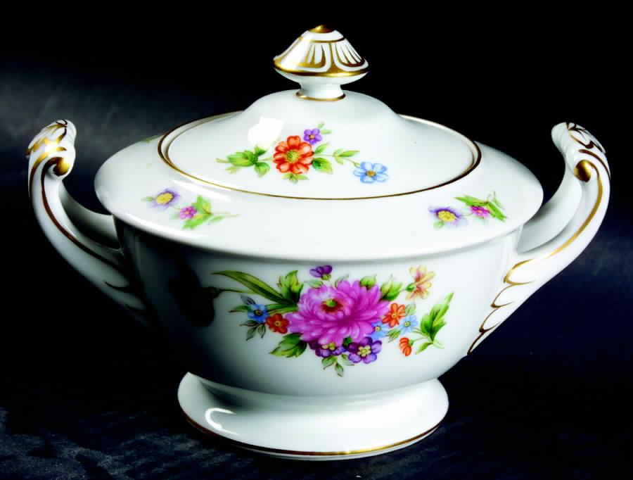 Floradel Sugar Bowl & Lid by Sango-1