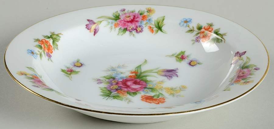 Floradel Rim Soup Bowl by Sango-1