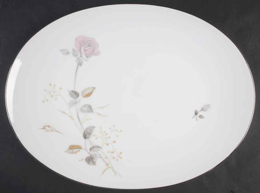 Francine 14" Oval Serving Platter by Sango-1