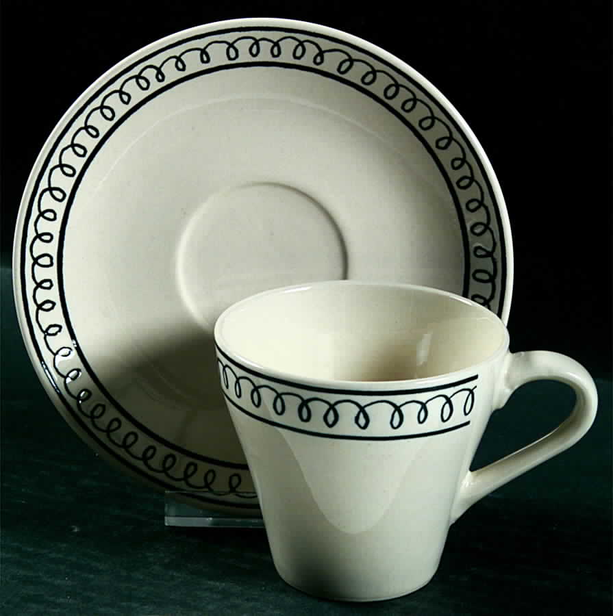 Francesca Flat Cup & Saucer Set by Sango-1