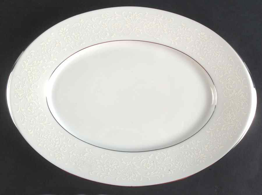Fresco 12" Oval Serving Platter by Sango-1
