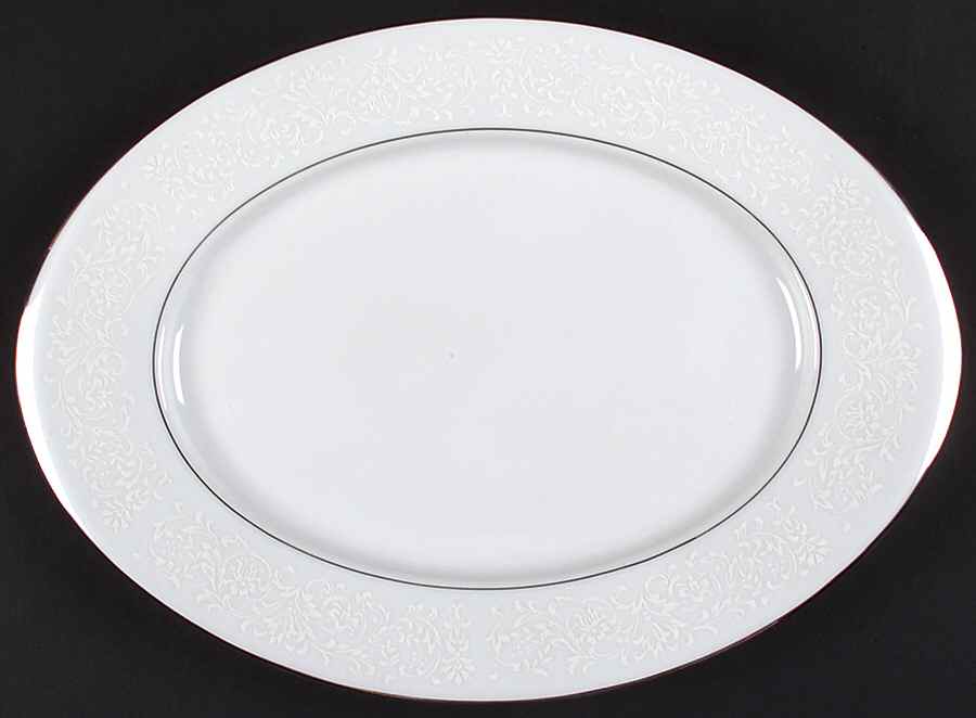 Fresco 14" Oval Serving Platter by Sango-1