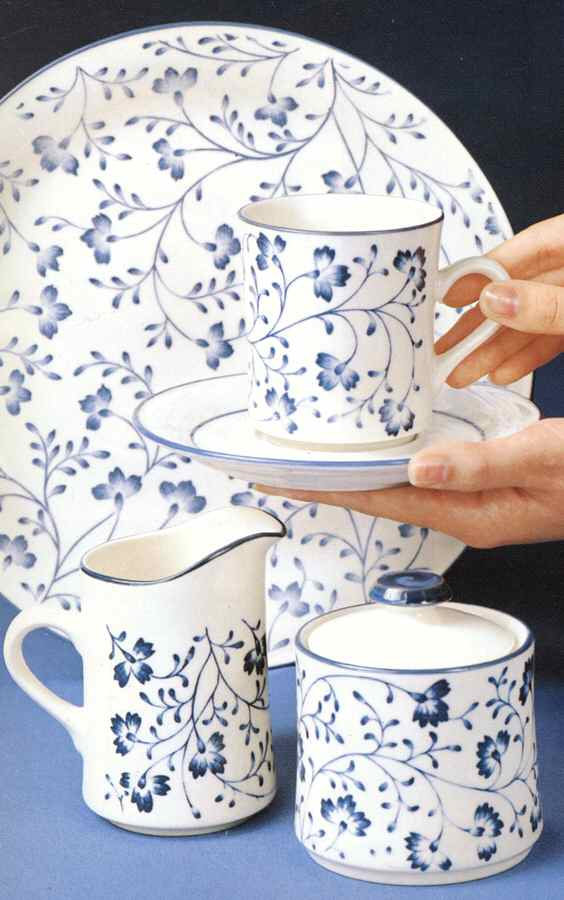 Fresh Flowers Blue Dinner Plate by Sango-1
