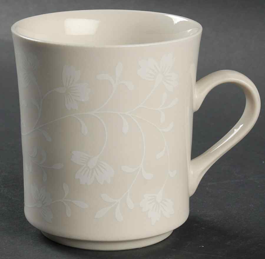 Fresh Flowers White Flat Cup by Sango-1