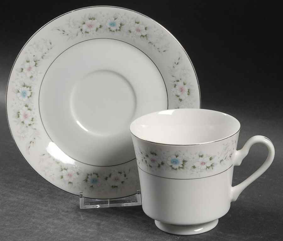 Garden Flower Footed Cup & Saucer Set by Sango-1