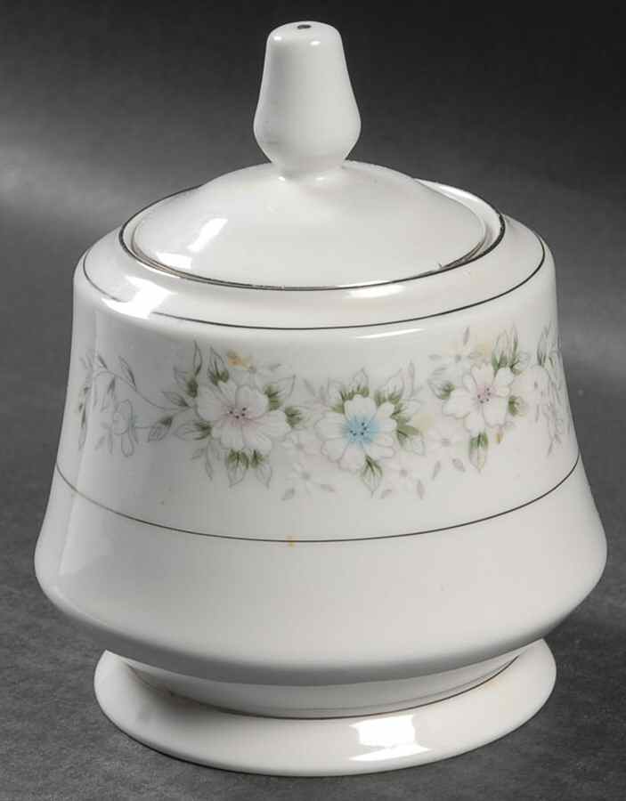 Garden Flower Sugar Bowl & Lid by Sango-1