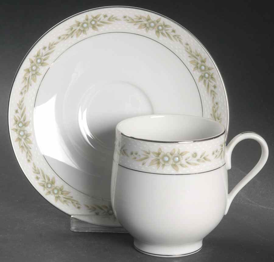 Garland Flat Cup & Saucer Set by Sango-1