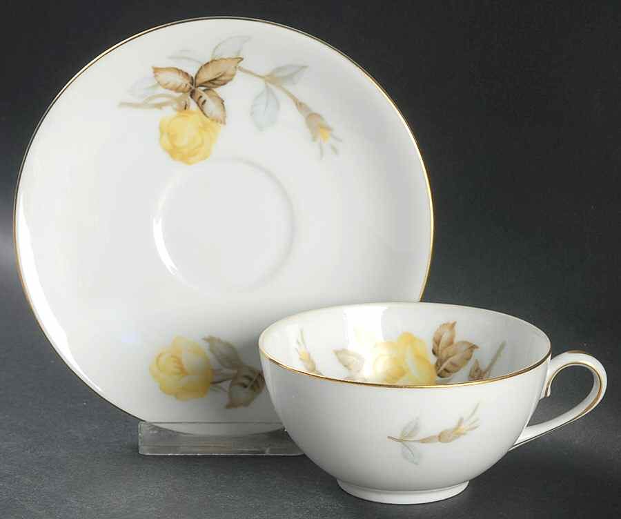 Georgianna (Coupe) Flat Cup & Saucer Set by Sango-1