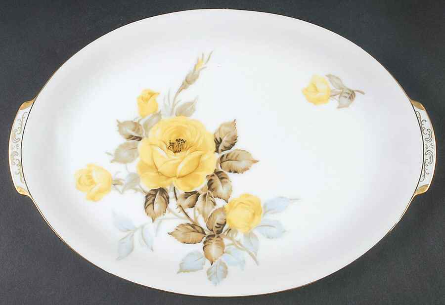 Georgianna (Coupe) 12" Oval Serving Platter by Sango-1