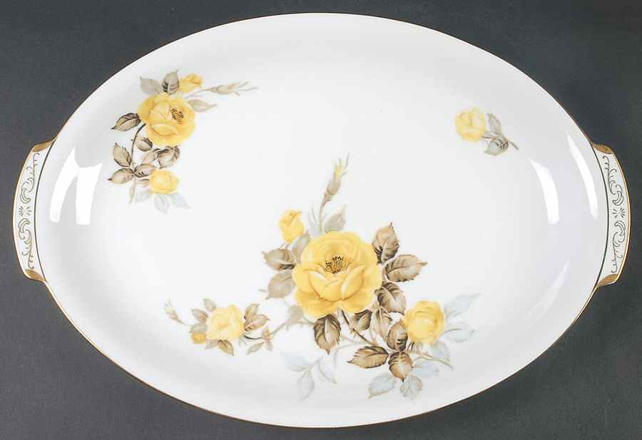 Georgianna (Coupe) 15" Oval Serving Platter by Sango-1