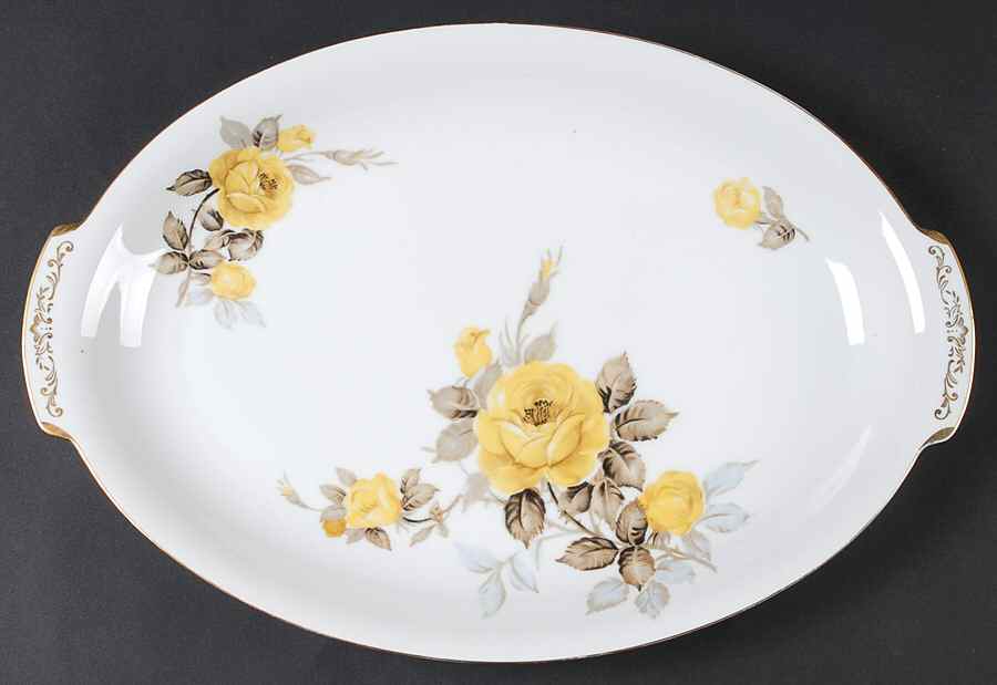 Georgianna (Rim) 15" Oval Serving Platter by Sango-1