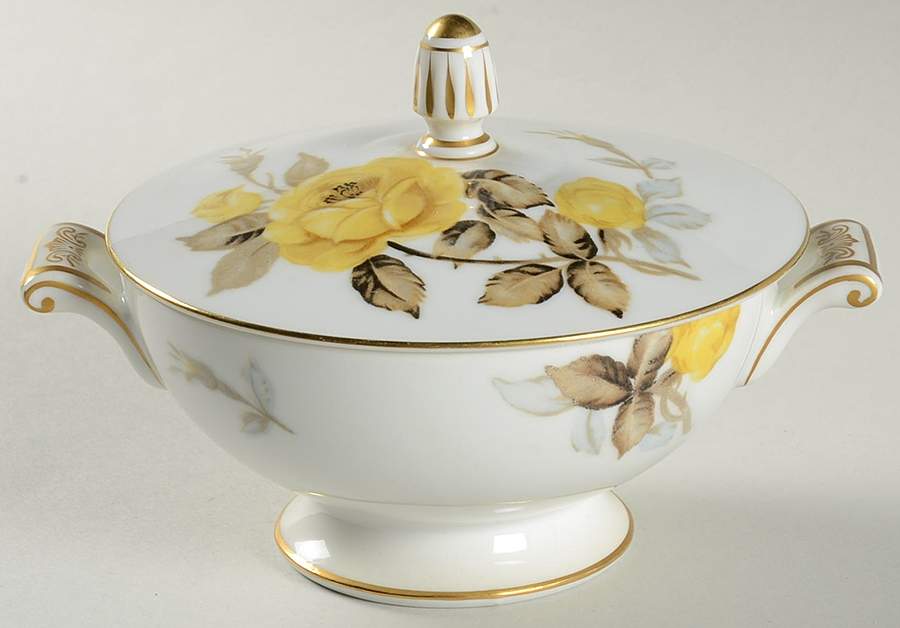 Georgianna (Rim) Sugar Bowl & Lid by Sango-1
