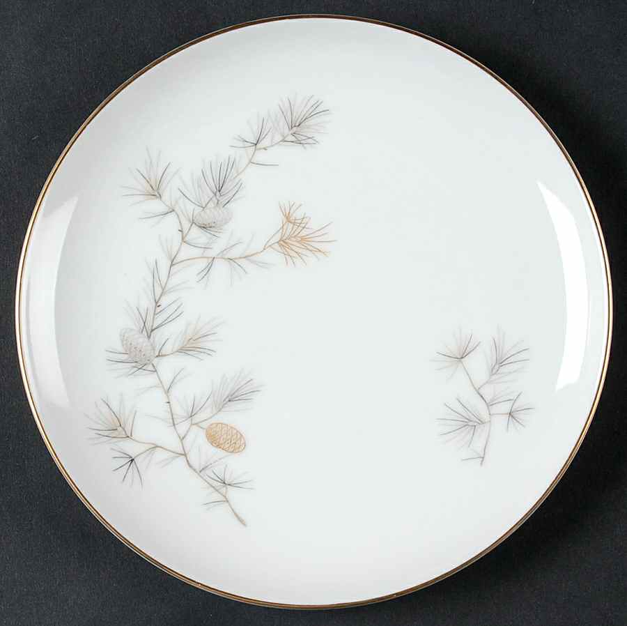 Golden Pine Bread & Butter Plate by Sango-1