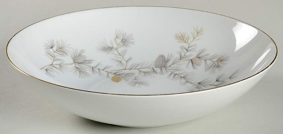 Golden Pine 9" Round Vegetable Bowl by Sango-1