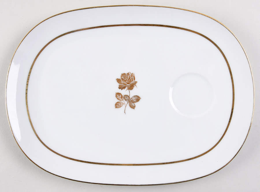 Gold Rose Snack Plate by Sango-1