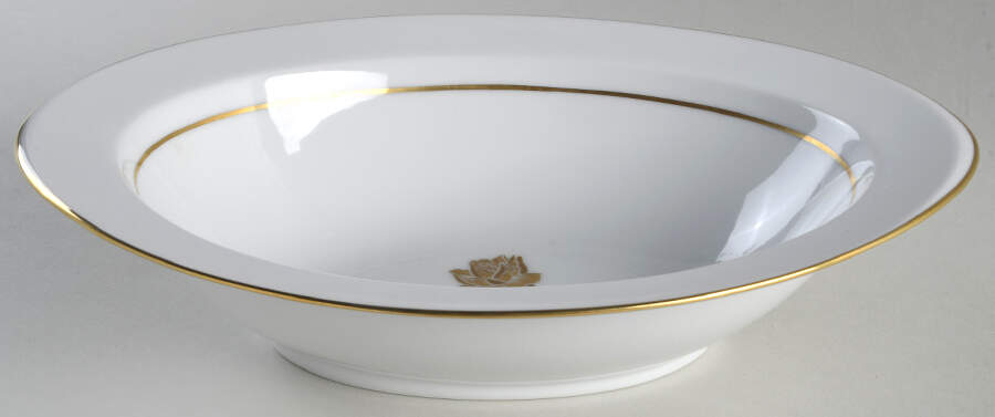 Gold Rose 11" Oval Vegetable Bowl by Sango-1