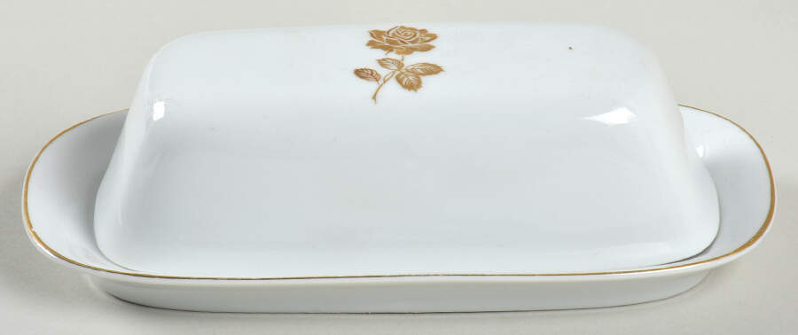 Gold Rose 1/4 Lb Covered Butter by Sango-1