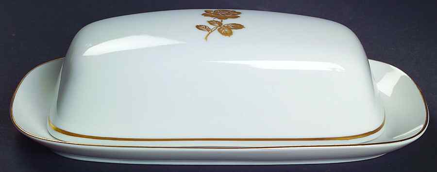 Gold Rose 1/4 Lb Covered Butter by Sango-1