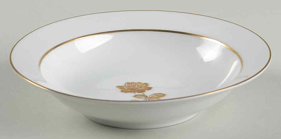 Gold Rose Rim Fruit/Dessert (Sauce) Bowl by Sango-1