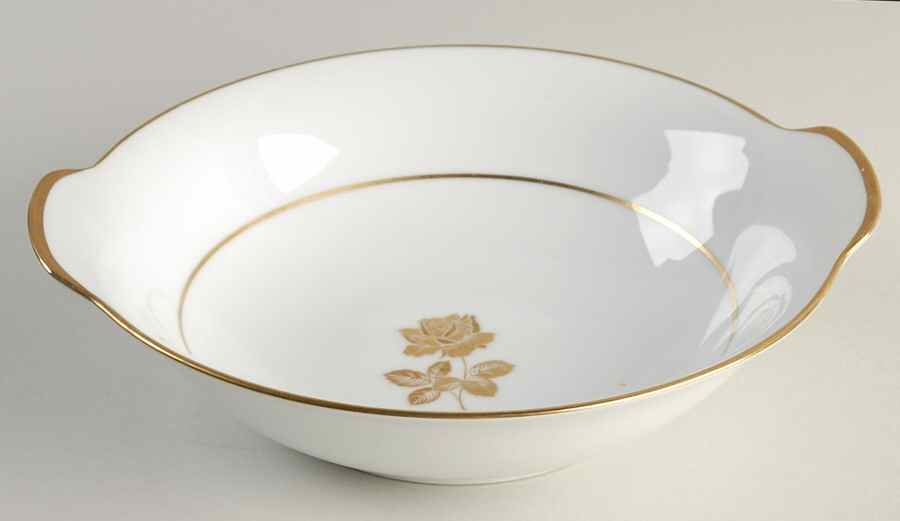 Gold Rose 9" Round Vegetable Bowl by Sango-1