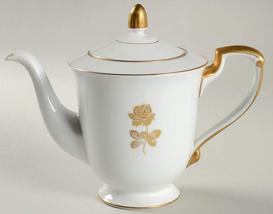 Gold Rose Teapot & Lid by Sango-1