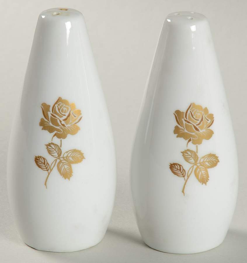 Gold Rose Salt & Pepper Set by Sango-1