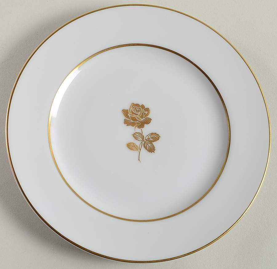 Gold Rose Bread & Butter Plate by Sango-1