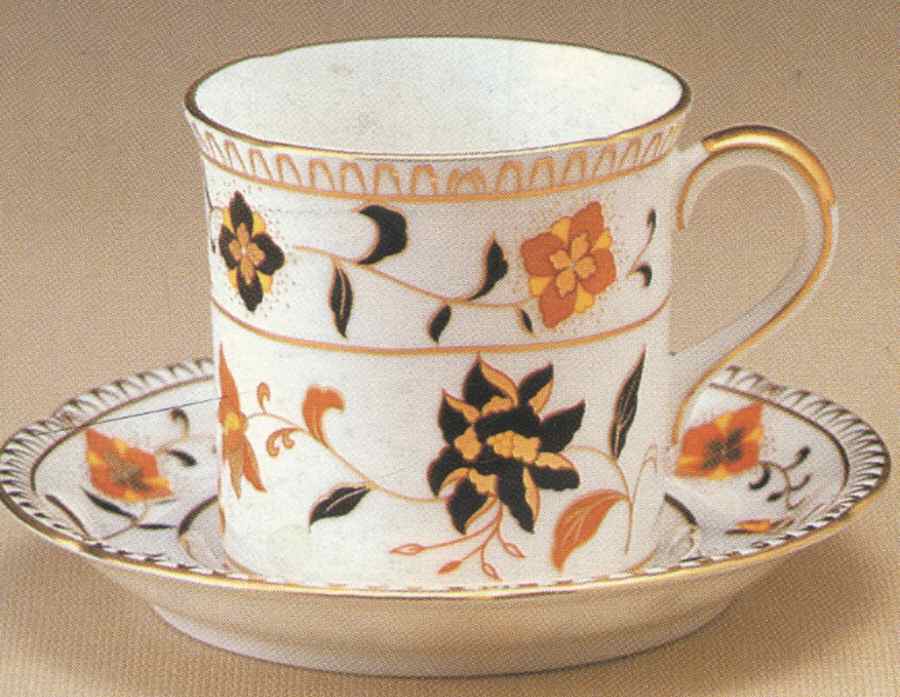 Golden Royal Flat Cup & Saucer Set by Sango-1