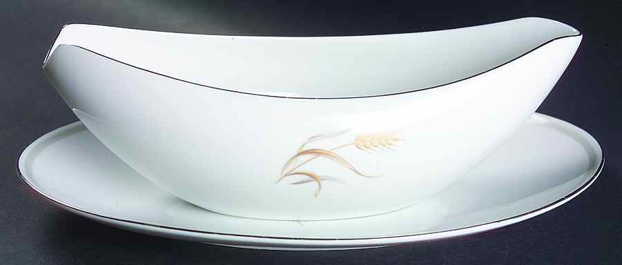 Golden Wheat Gravy Boat & Underplate/Relish by Sango-1