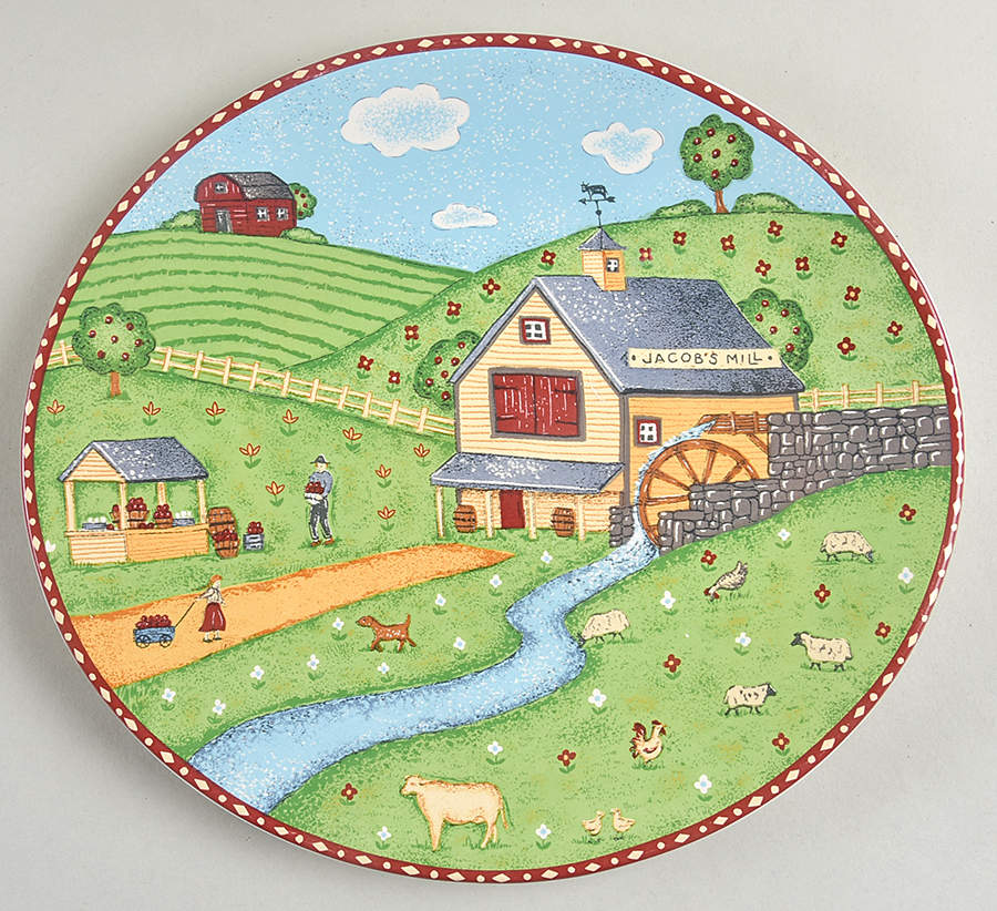 Green Acres Salad Plate by Sango-1