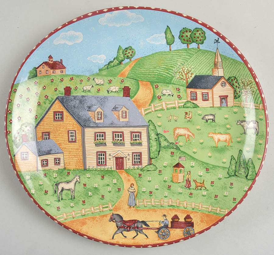 Green Acres Dinner Plate by Sango-1