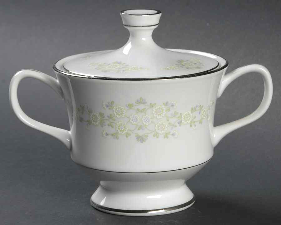 Greenfield Sugar Bowl & Lid by Sango-1