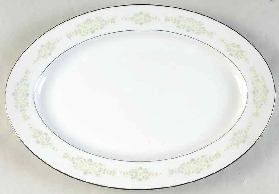 Greenfield 16" Oval Serving Platter by Sango-1