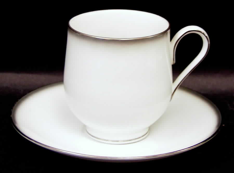Grey Mist Flat Cup & Saucer Set by Sango-1