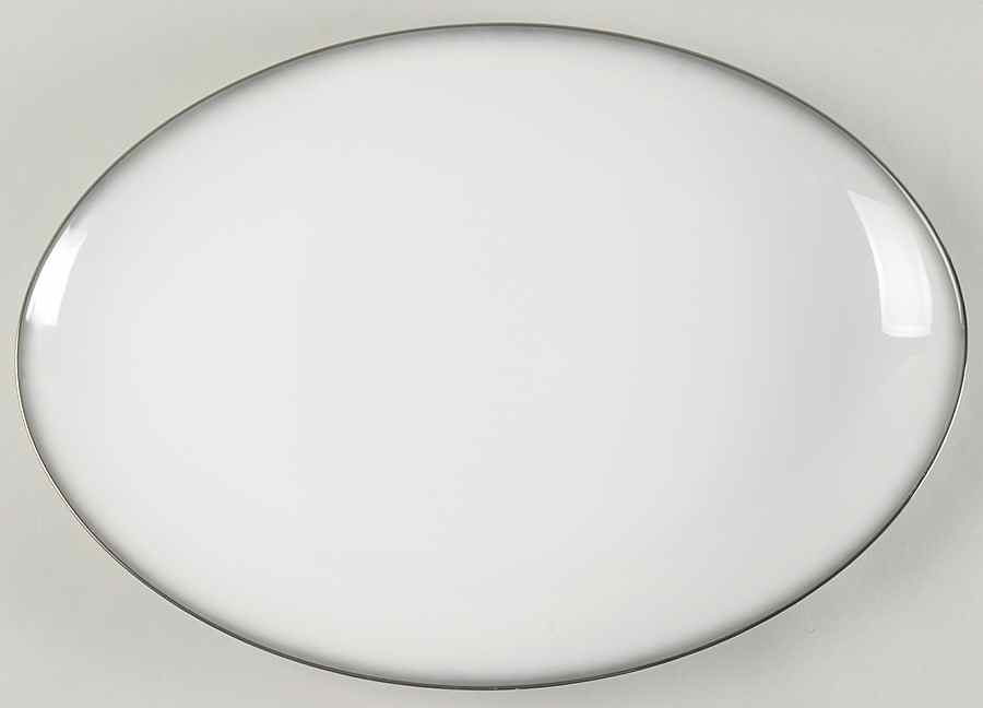 Grey Mist 16" Oval Serving Platter by Sango-1