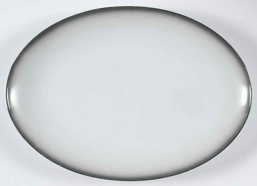 Grey Mist 12" Oval Serving Platter by Sango-1