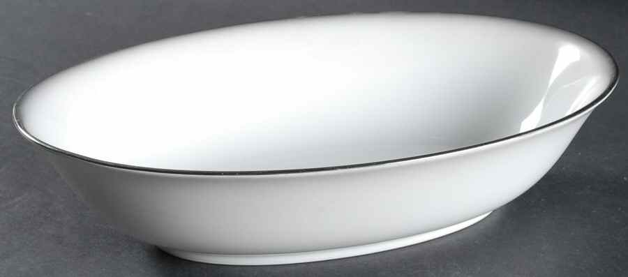 Grey Mist 10" Oval Vegetable Bowl by Sango-1