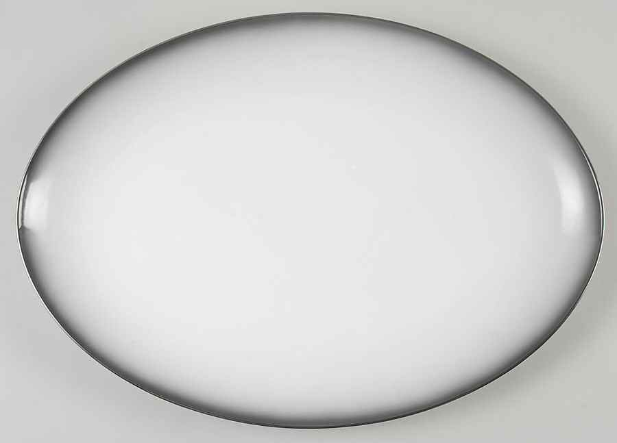 Grey Mist 15" Oval Serving Platter by Sango-1
