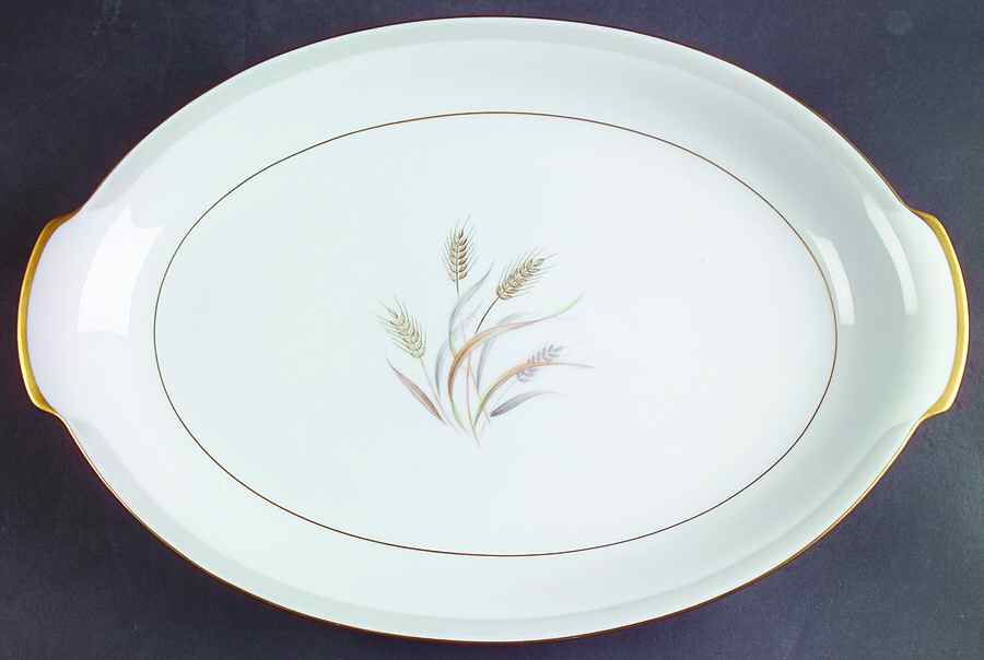 Harvest Gold 14" Oval Serving Platter by Sango-1