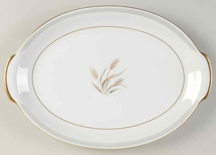 Harvest Gold 12" Oval Serving Platter by Sango-1