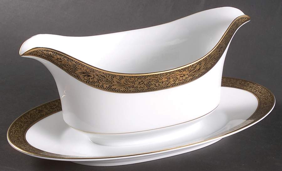 Hampton Gravy Boat with Attached Underplate by Sango-1