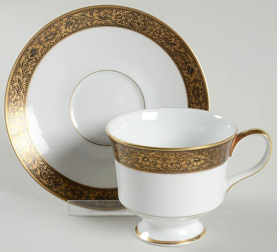 Hampton Footed Cup & Saucer Set by Sango-1