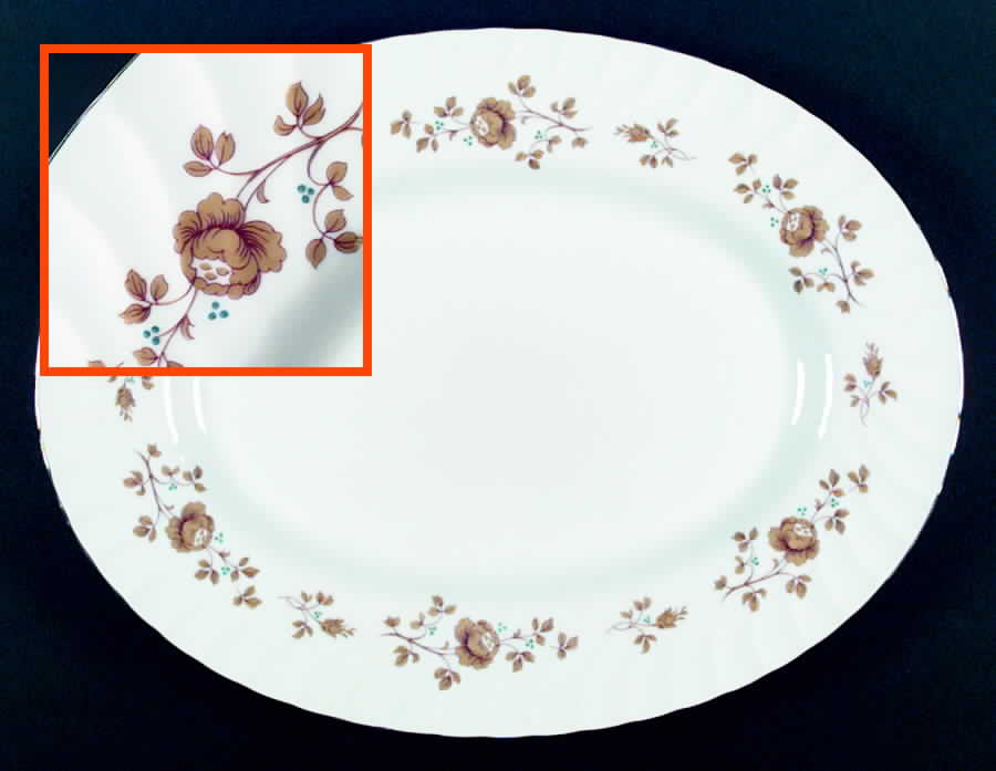 Hamilton 15" Oval Serving Platter by Sango-1