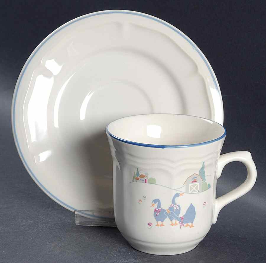Harmony Flat Cup & Saucer Set by Sango-1